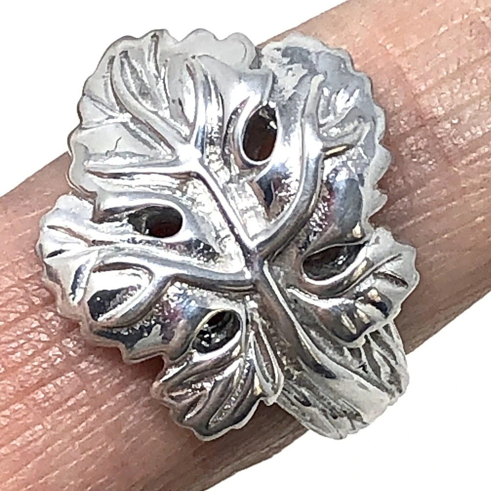 Grape Leaf Ring Band Sz 7 Aluminum Arthur Court Signed Jewelry